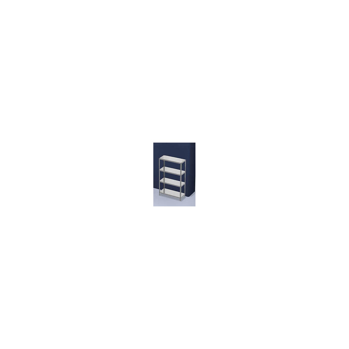 Bolt-together shelving, light duty, double-sided, HxWxD 1500 x 1000 x 400 mm, zinc plated, standard shelf unit.