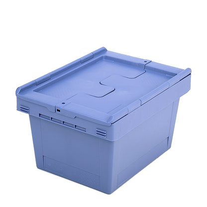 Reusable stacking container with folding lid, capacity 18 l, 1+ items.