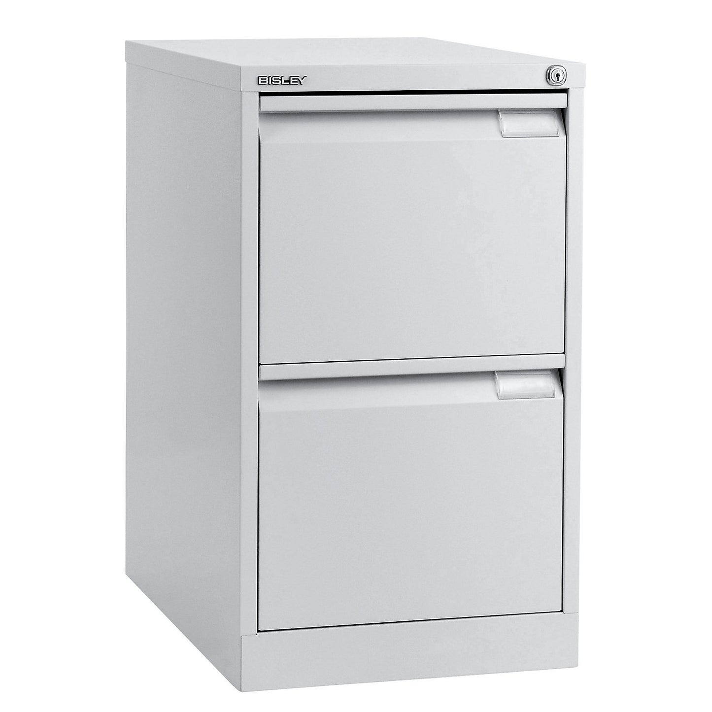 Suspension file cabinet, 1-track, 2 A4 drawers, light grey.