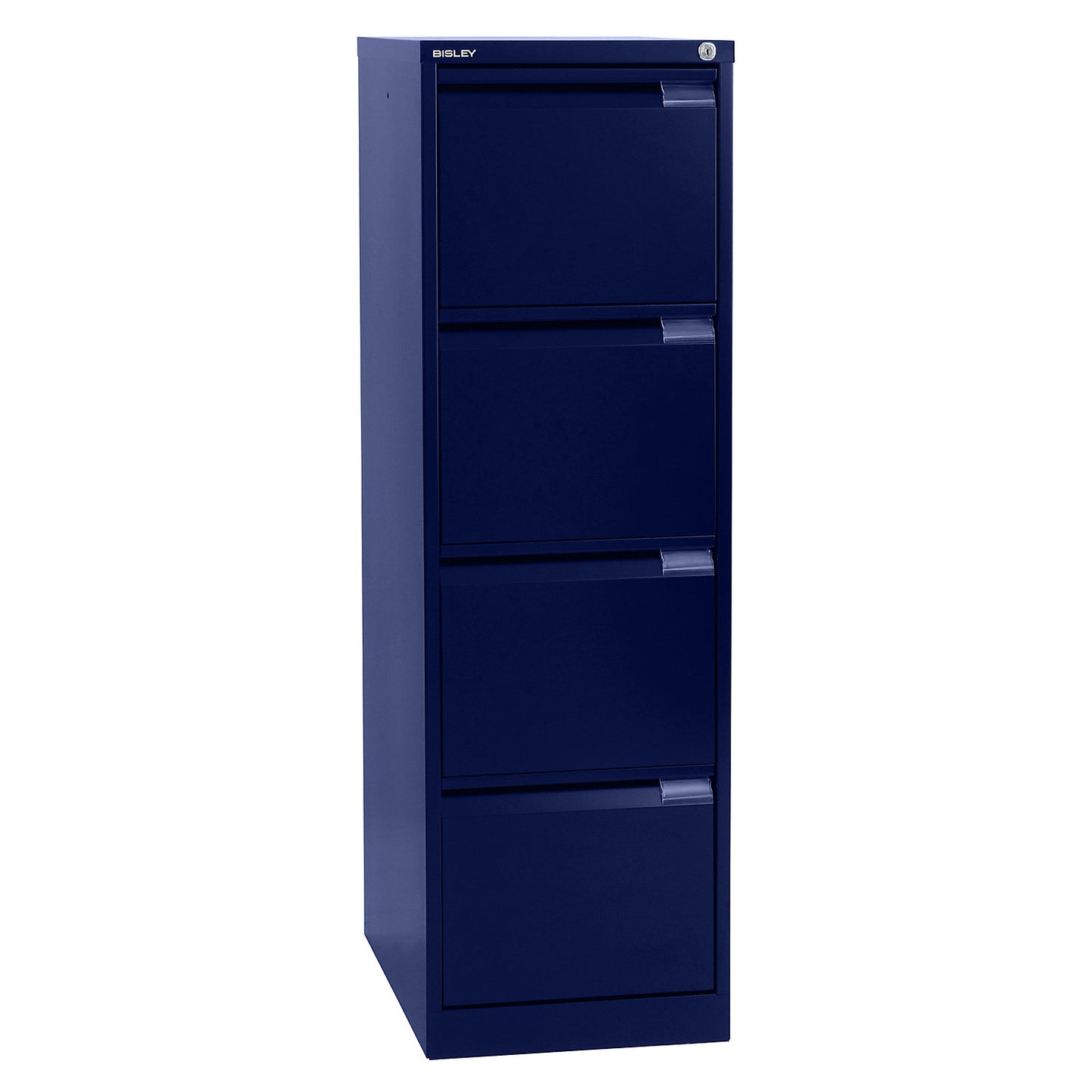 Suspension file cabinet, 1-track, 4 A4 drawers, oxford blue.