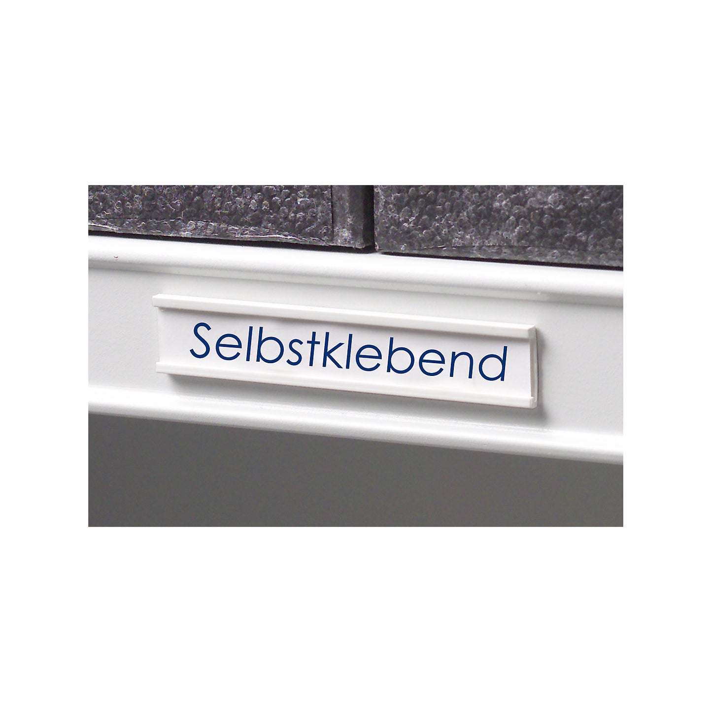 Label holders, self-adhesive, white, WxH 80 x 15 mm, pack of 100.