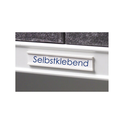 Label holders, self-adhesive, white, WxH 80 x 15 mm, pack of 100.