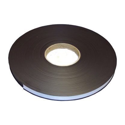 Label holders, magnetic, sold by the roll, length 50 m, height 30 mm.