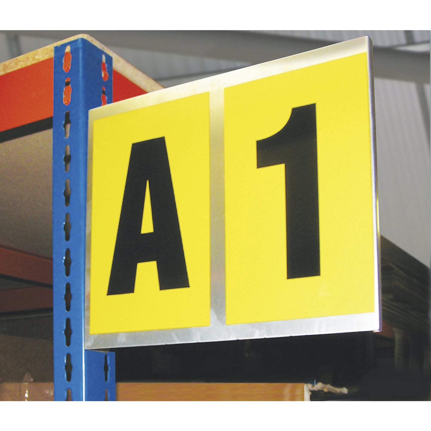Aluminium sign, H 260 mm, W 310 mm, double, for 2 characters.
