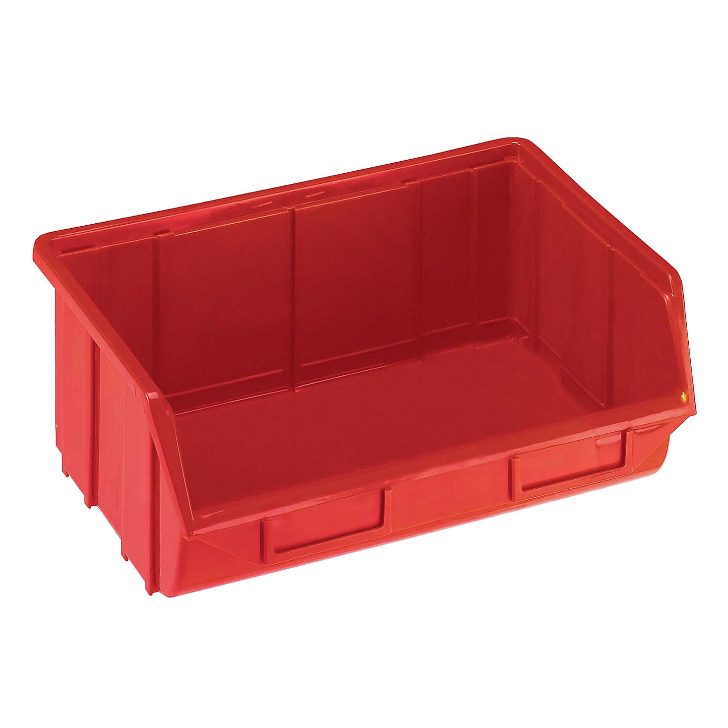 Open fronted storage bin made of polypropylene, LxWxH 250 x 344 x 129 mm, red, pack of 12.