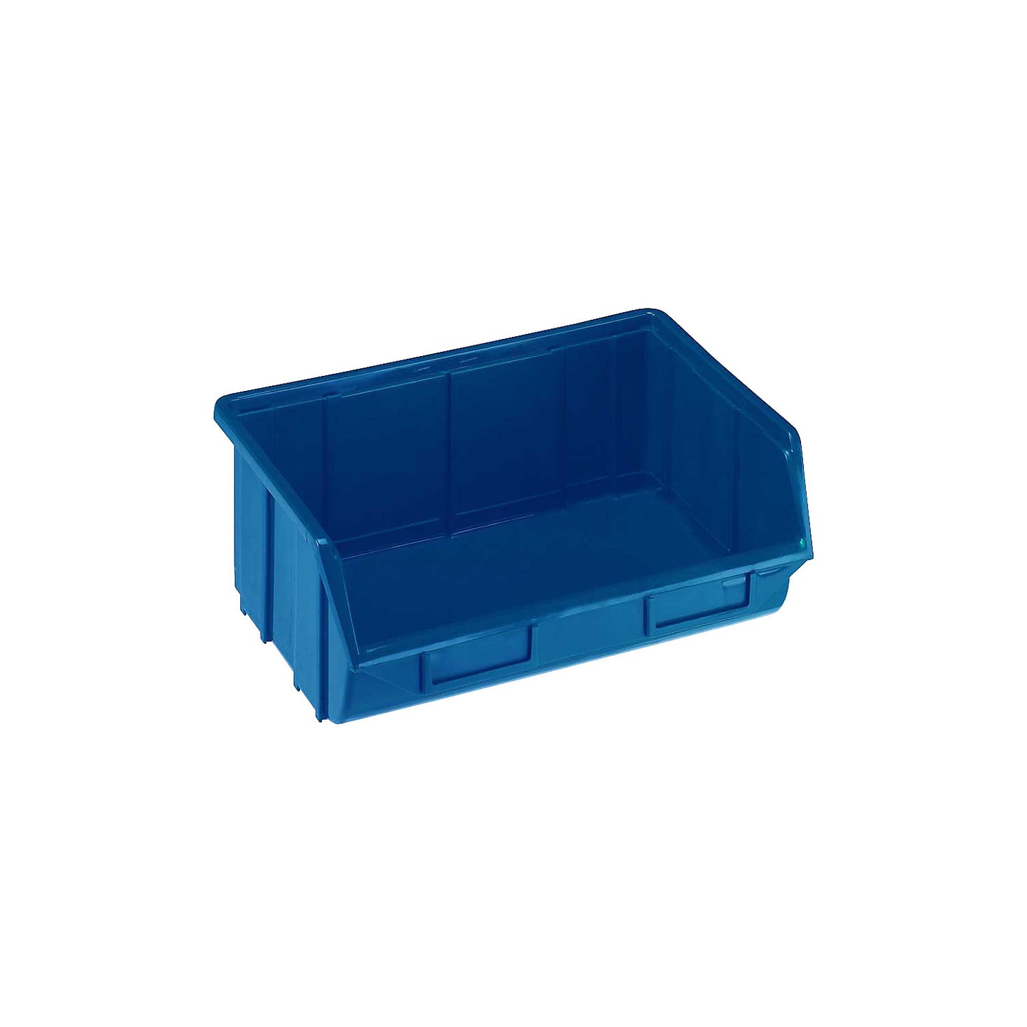 Open fronted storage bin made of polypropylene, LxWxH 250 x 344 x 129 mm, blue, pack of 12.
