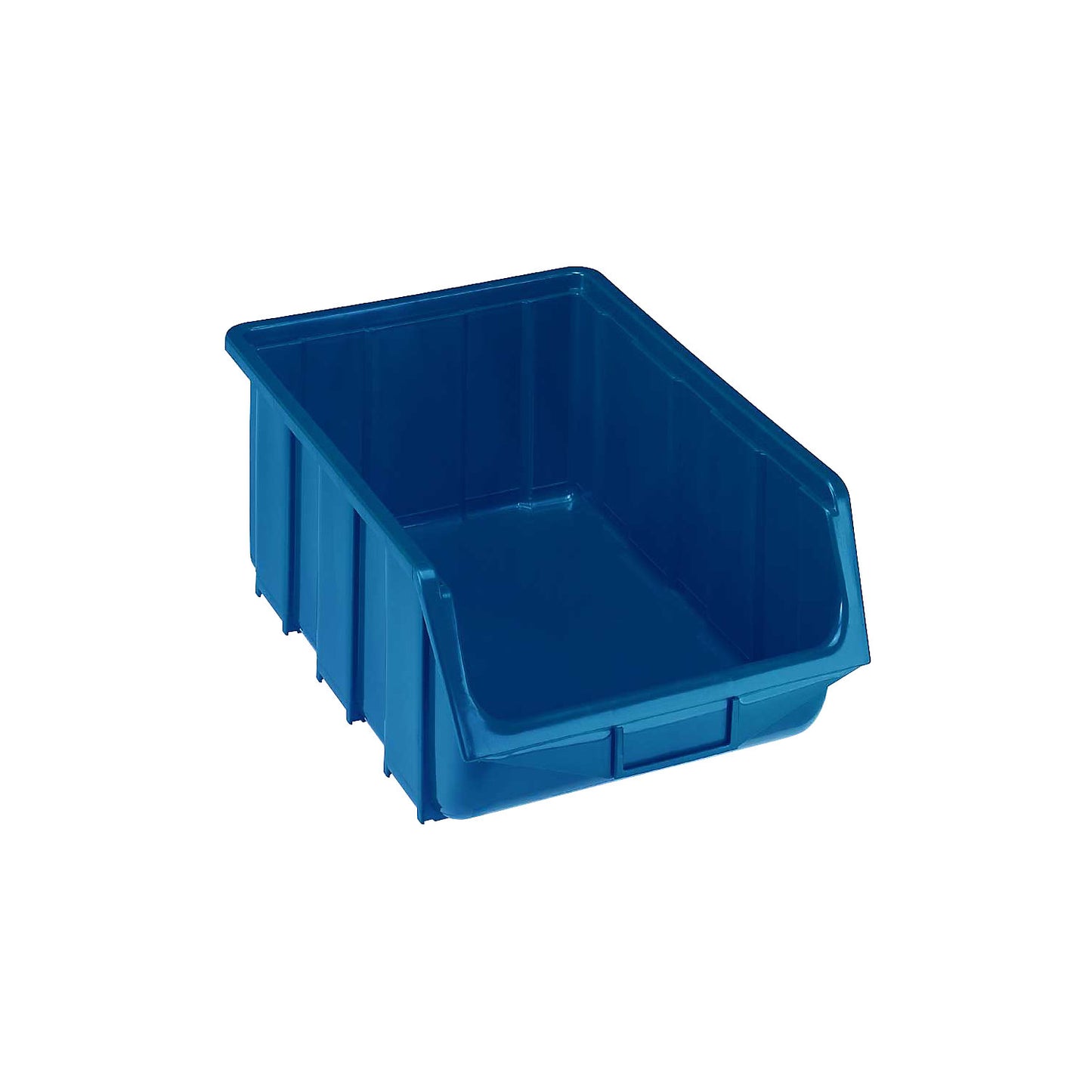 Open fronted storage bin made of polypropylene, LxWxH 505 x 333 x 187 mm, blue, pack of 4.