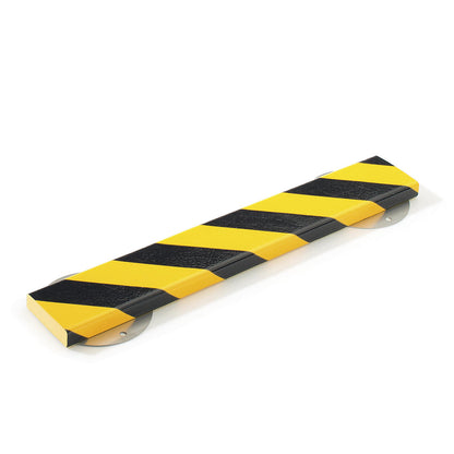 Knuffi® surface protection with mounting rail, type S, 1 m piece, black / yellow.