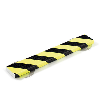 Knuffi® surface protection with mounting rail, type S, 1 m piece, black / fluorescent.