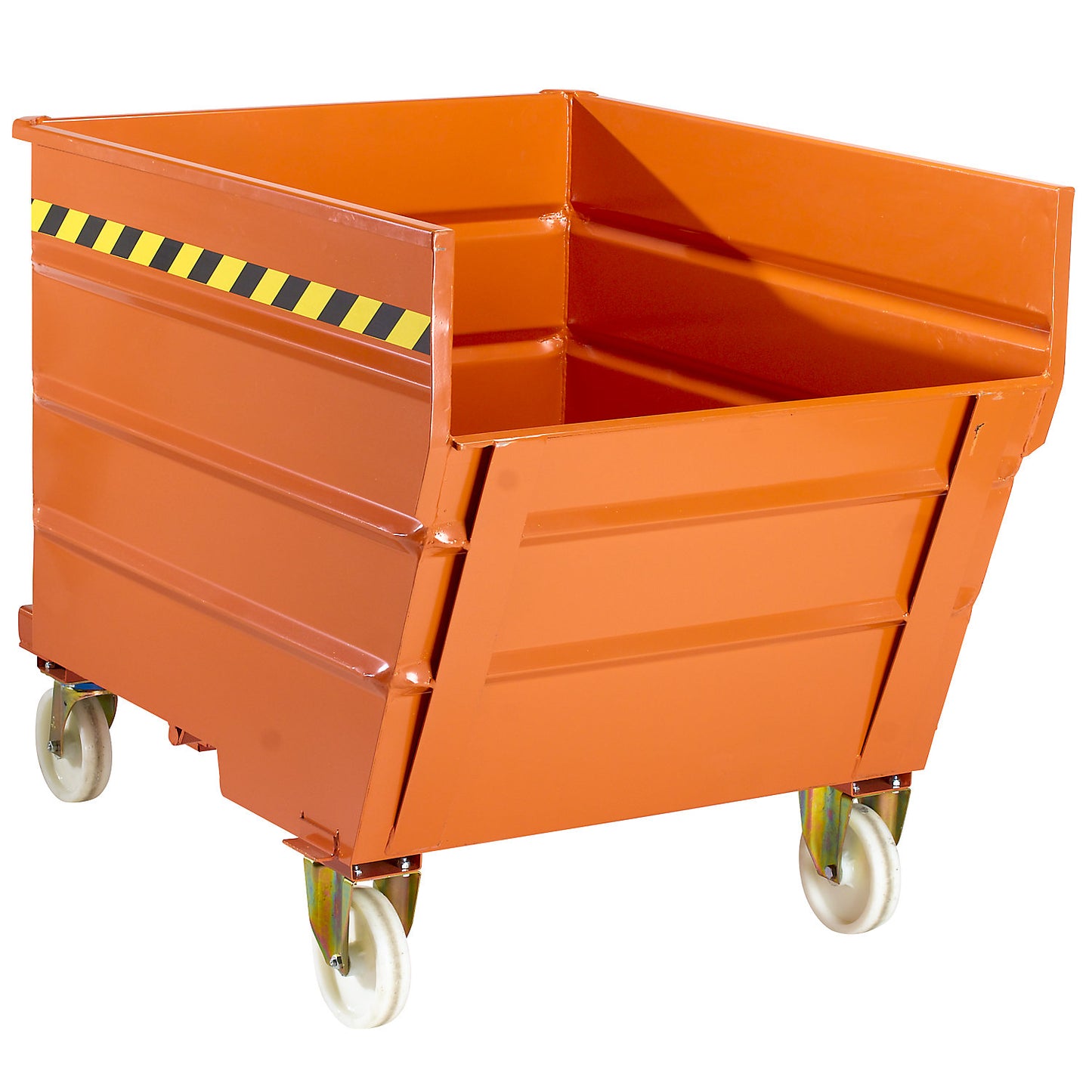 Mobile tilting skip with tilting mechanism, with wheel set, capacity 1.07 m³.