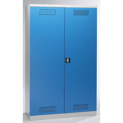 Environmental cupboard, base sump tray, 4 painted shelves, HxWxD 1950 x 1200 x 500 mm.
