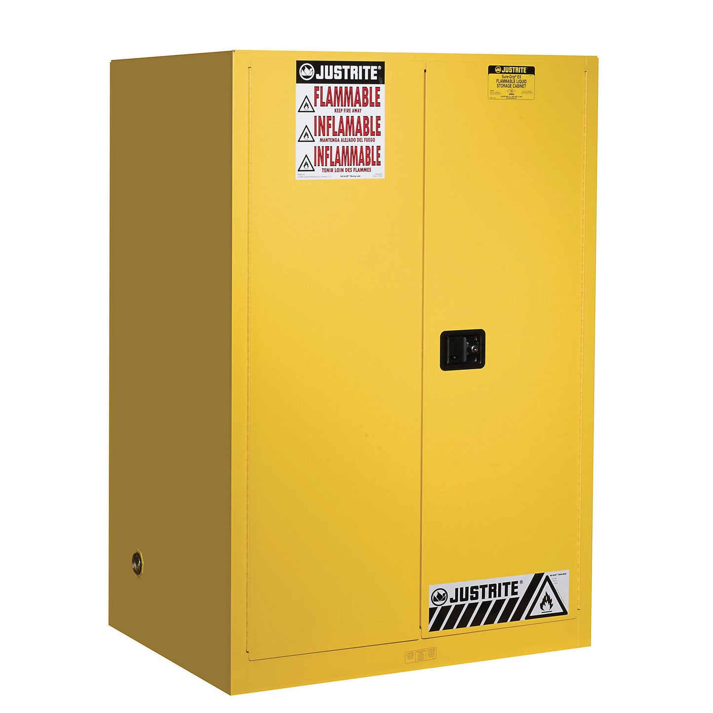 FM safety cupboards, HxWxD 1651 x 1092 x 864 mm, self-closing doors, for water hazardous media, yellow.