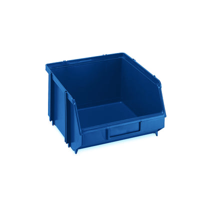 Open fronted storage bin, self-supporting, LxWxH 234 x 218 x 129 mm, pack of 16, blue, pack of 16.