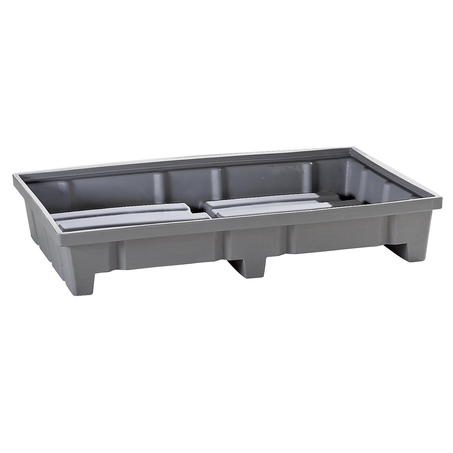 Base sump tray, made of polyethylene, sump capacity 400 l, for shelf width 1800 mm.