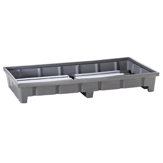 Base sump tray, made of polyethylene, sump capacity 480 l, for shelf width 2200 mm.