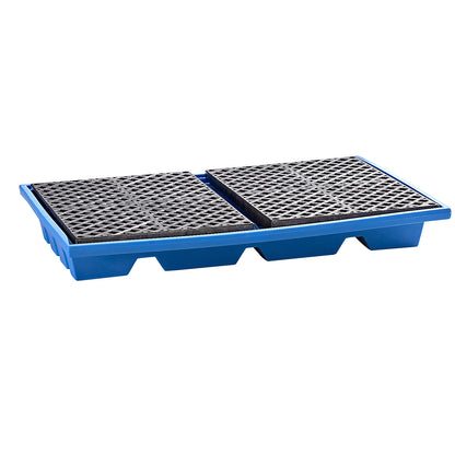 Hook-in sump tray, made of polyethylene, LxH 1780 x 250 mm, PE grate.