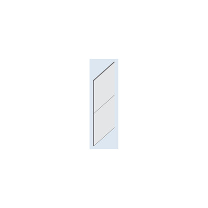 Rear panel cladding, solid sheet, for height 2500 mm, light grey.