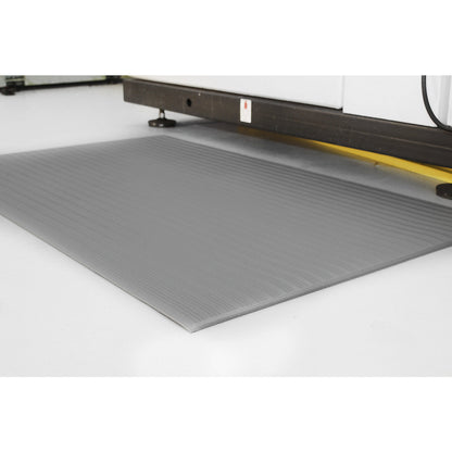 Orthomat® Ribbed anti-fatigue matting, LxW 1500 x 910 mm, grey.