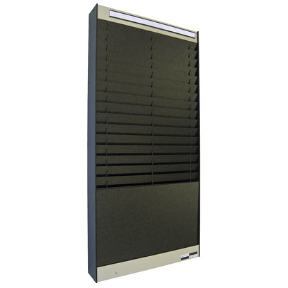 Document sorting board, 2 x 16 compartments for A5, vertical document orientation, black, matt.