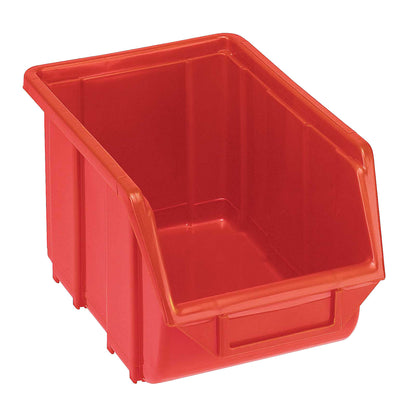 Open fronted storage bin made of polypropylene, LxWxH 250 x 160 x 129 mm, red, pack of 30.