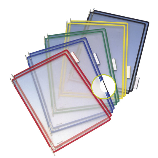 Clear view panel, pack of 10, for A3, colour assortment.