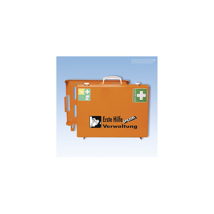 SPECIAL first aid case, adapted to occupational hazards, contents to DIN 13157, administration.