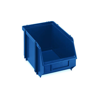Open fronted storage bin, self-supporting, LxWxH 234 x 147 x 129 mm, pack of 30, blue, pack of 30.