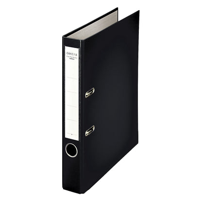A4 folder with plastic surface, spine width 55 mm, pack of 25, black.