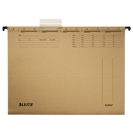 Suspension files, with slot punching, ALPHA® A4, pack of 50.
