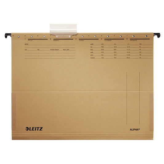 Suspension pockets, with linen concertina sides, ALPHA® A4, pack of 50.