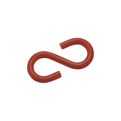 Suspension hook, plastic coated steel, pack of 10, red.