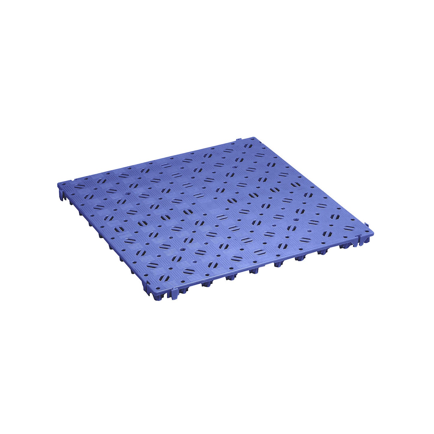 Plastic floor tile, polyethylene, 500 x 500 mm, stable, pack of 20, blue.
