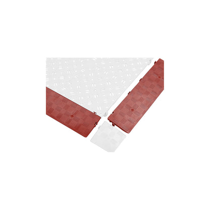 Border edges, pack of 4, LxWxH 500 x 120 x 25 mm, red.