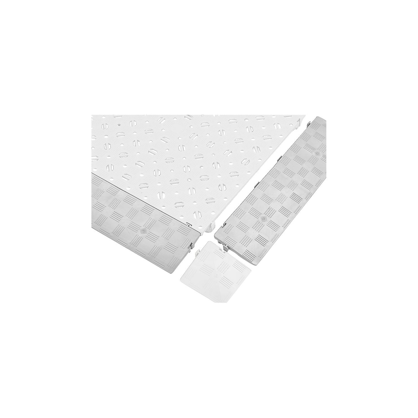 Border edges, pack of 4, LxWxH 500 x 120 x 25 mm, light grey.