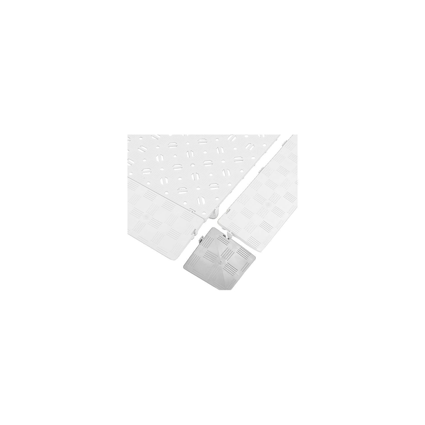 Corner elements, pack of 4, LxWxH 120 x 120 x 25 mm, light grey.