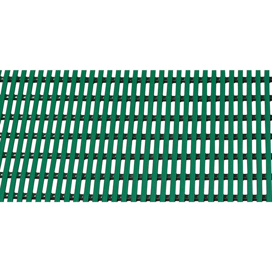 Floor mat for showers and changing rooms, soft PVC, 10 m roll, width 1000 mm, green.