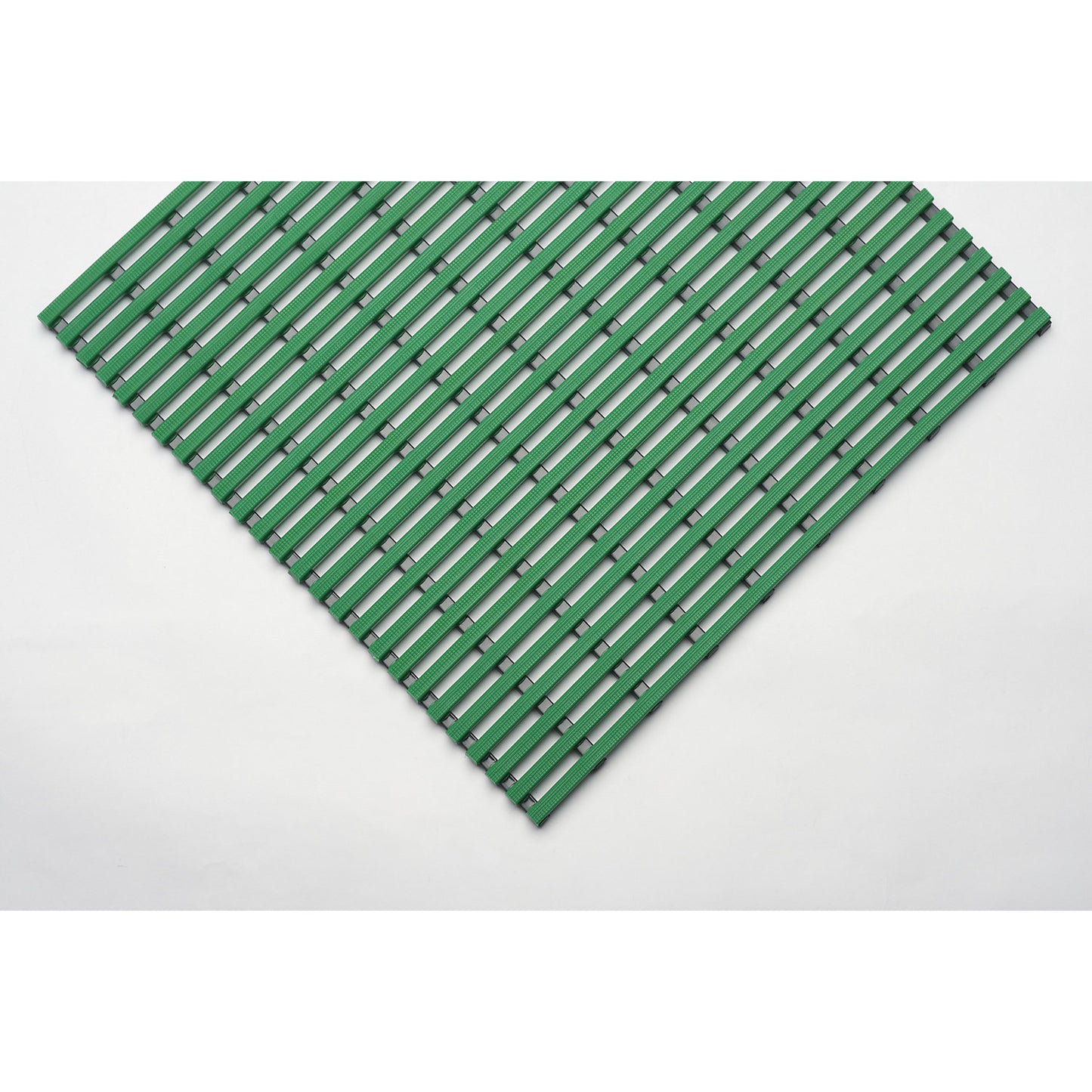 Floor mat for showers and changing rooms, PVC non-rigid, per metre, width 1200 mm, green.
