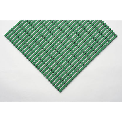 Floor mat for showers and changing rooms, PVC non-rigid, per metre, width 1200 mm, green.