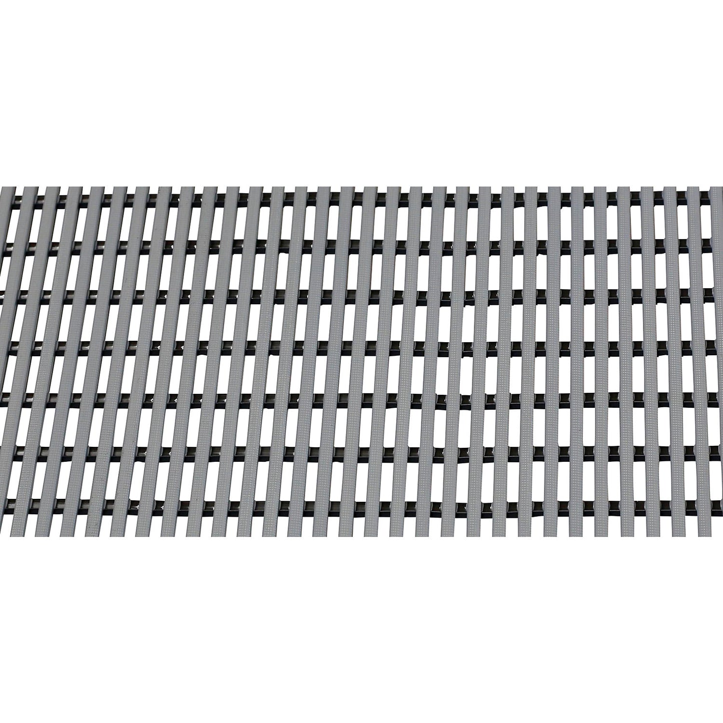 Floor mat for showers and changing rooms, soft PVC, 10 m roll, width 800 mm, grey.
