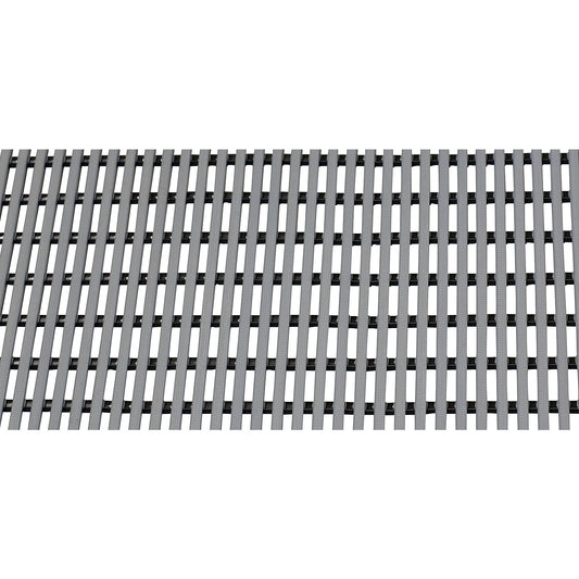Floor mat for showers and changing rooms, soft PVC, 10 m roll, width 800 mm, grey.