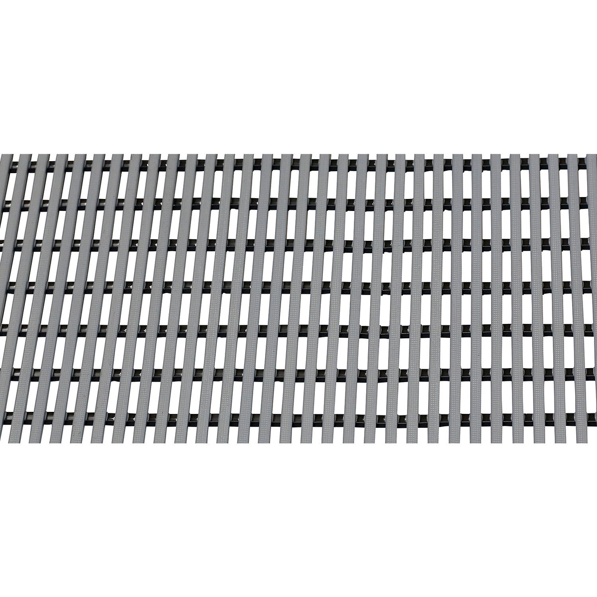 Floor mat for showers and changing rooms, soft PVC, 10 m roll, width 800 mm, grey.