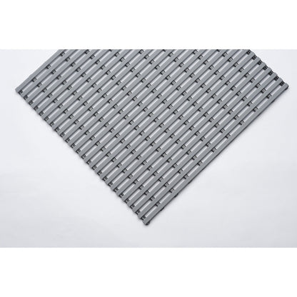 Floor mat for showers and changing rooms, PVC non-rigid, per metre, width 600 mm, grey.