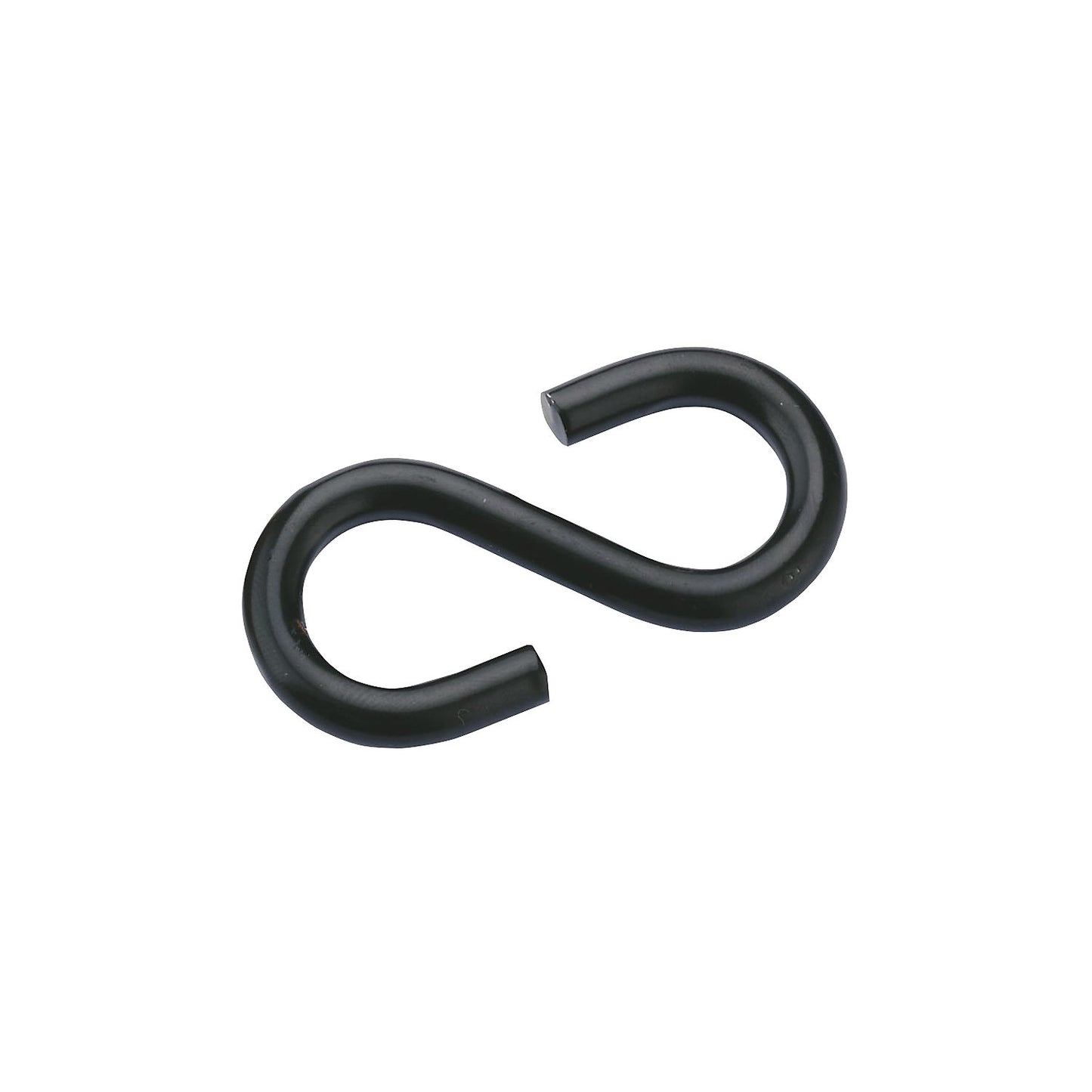 Suspension hook, plastic coated steel, pack of 10, black.
