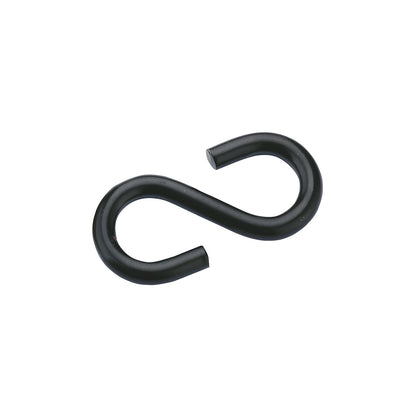 Suspension hook, plastic coated steel, pack of 10, black.