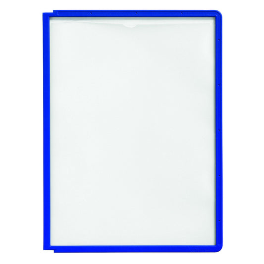 Clear view panel with profiled frame, for A4, pack of 10, blue.