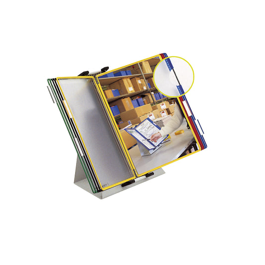 Clear view panel desktop holder, complete set, with 10 x A4 panels, pack of 1.