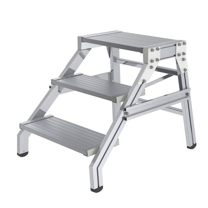 Heavy duty machine steps, STANDARD, max. load 300 kg, 3 steps.