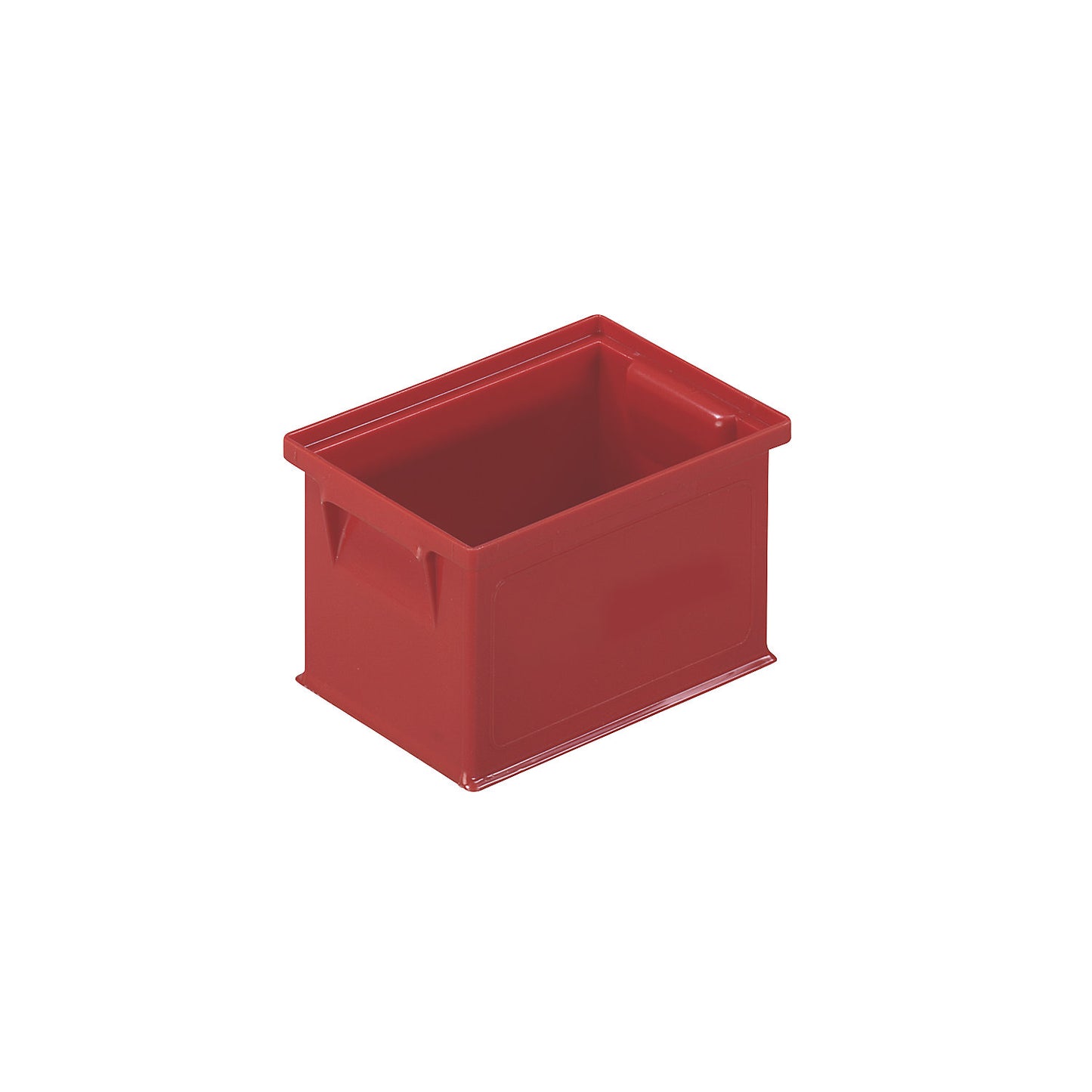 Stacking transport box, LxWxH 210 x 150 x 122.5 mm, colour red, pack of 40.