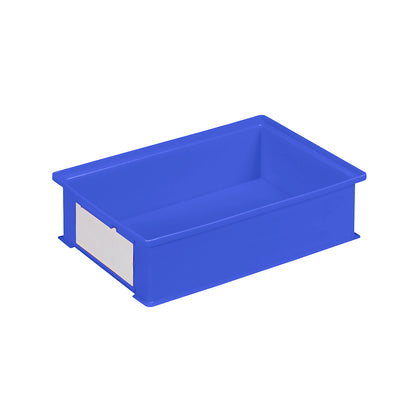 Stacking transport box, LxWxH 465 x 314 x 120 mm, colour blue, pack of 16.