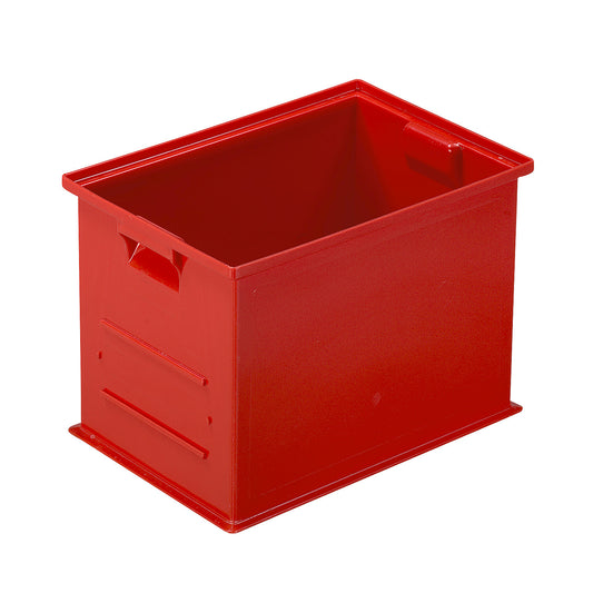 Stacking transport box, LxWxH 465 x 314 x 300 mm, colour red, pack of 6.